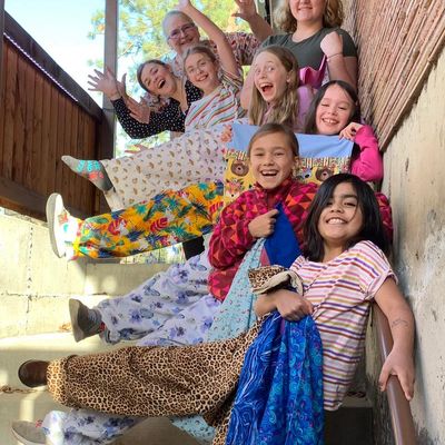 2019_Learn to Sew_Students on Stairs