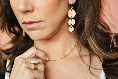 boho_style_gold_paperclip_chain_leather_jewelry