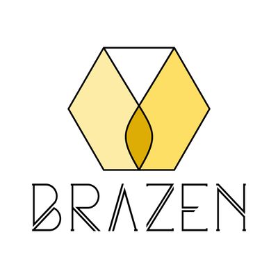 Brazen Logo with Text Large canvas