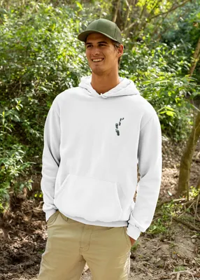 Come Out Come Out Front -mockup-of-a-happy-man-wearing-a-hoodie-in-the-woods-32227